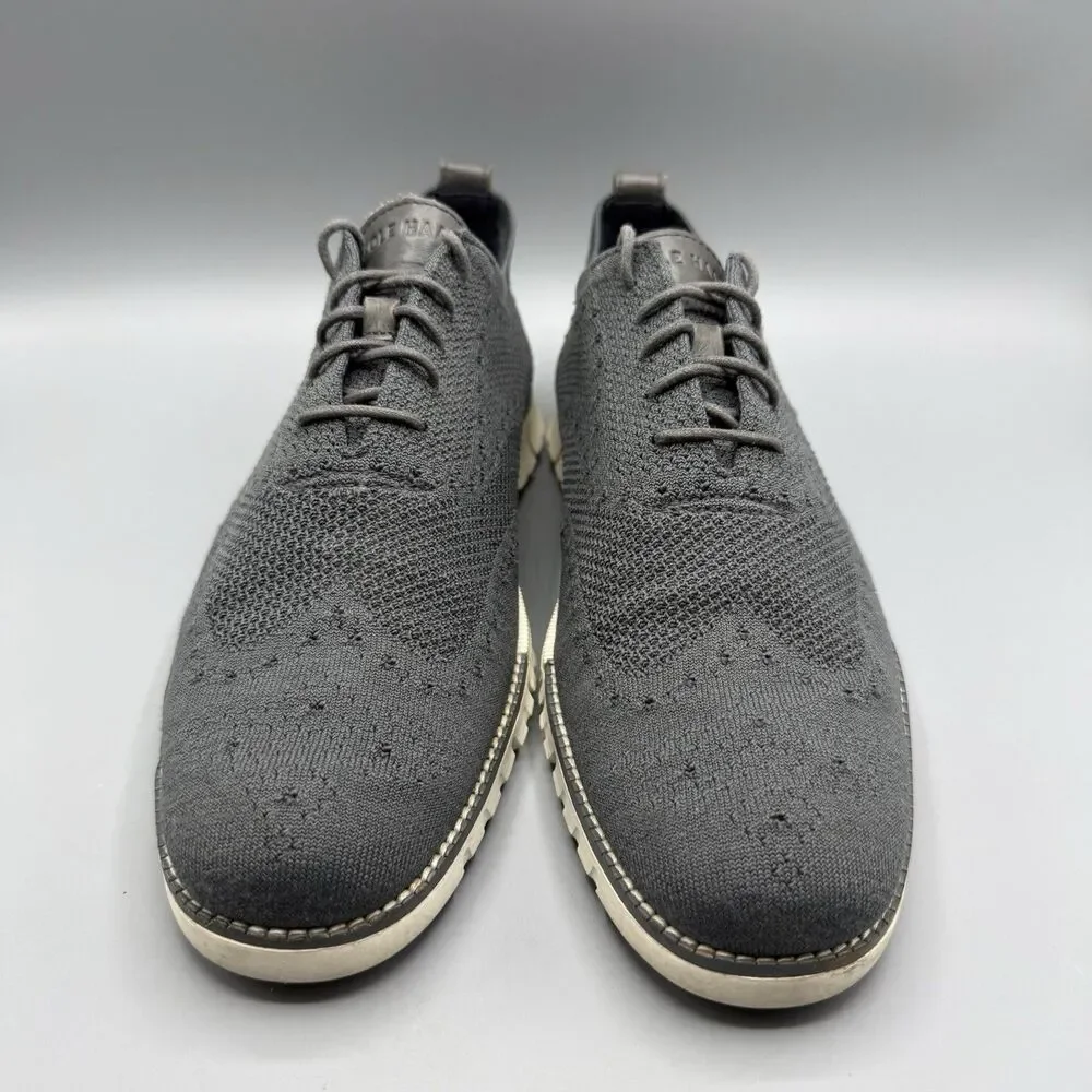 Cole Haan Zerogrand Stitchlite Gray Wingtip Oxfords Shoes Mens Size 12 M